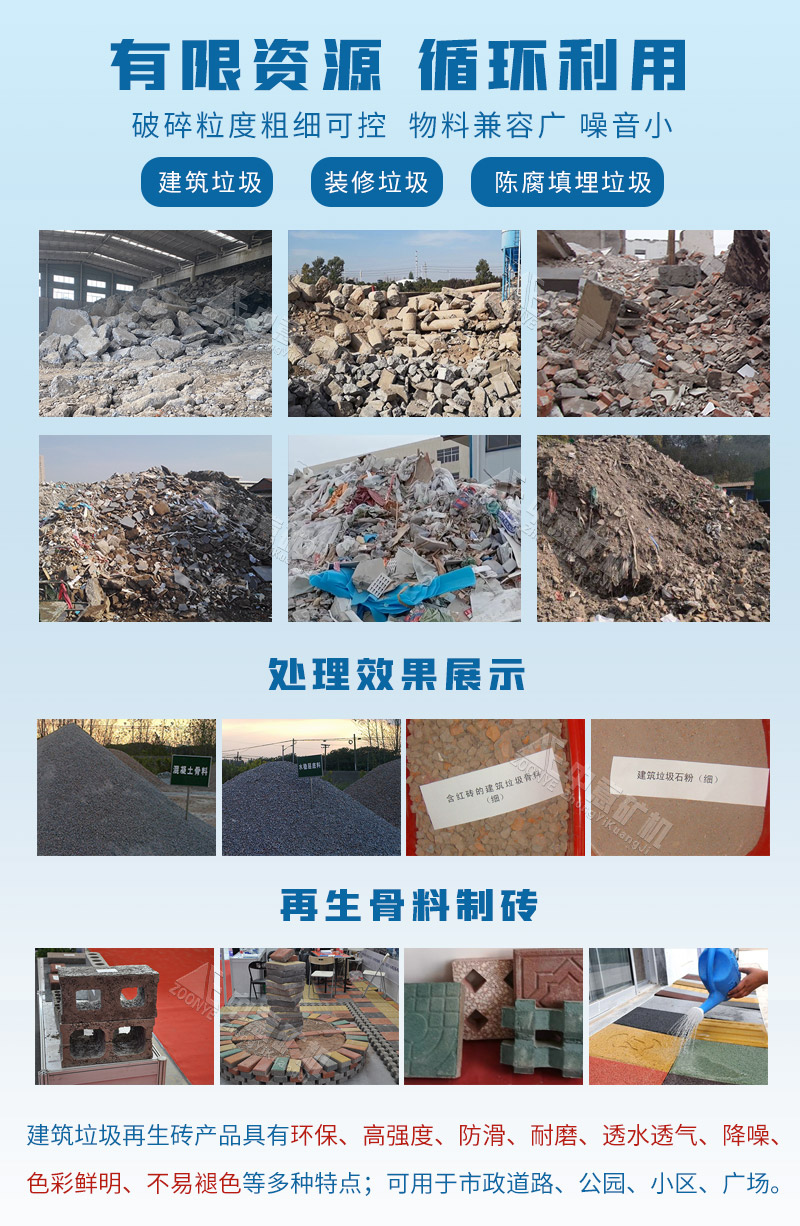 建筑垃圾粉碎后的用途
